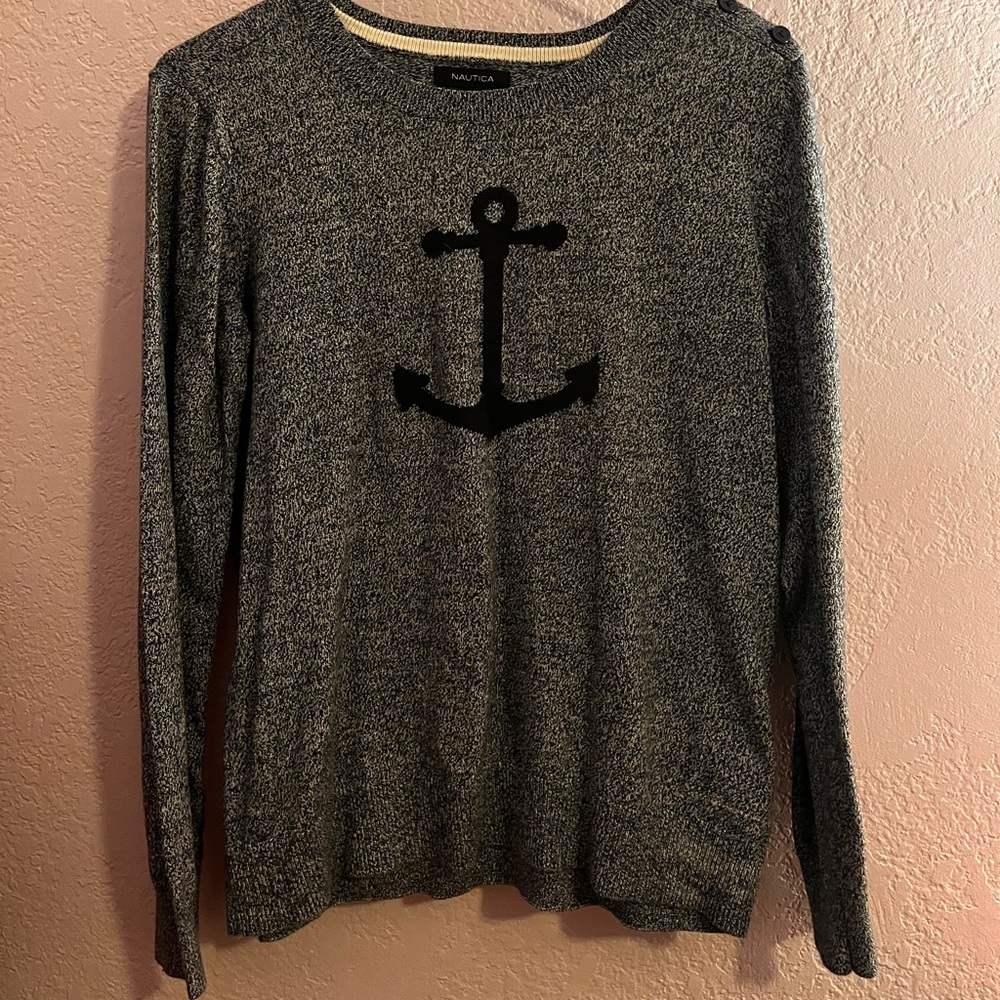 Nautica Womens Medium Anchor Sweater